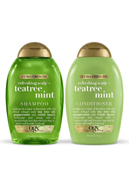 Pack Shampoo y acondicionador Teatree Mint OGX Cabello Graso