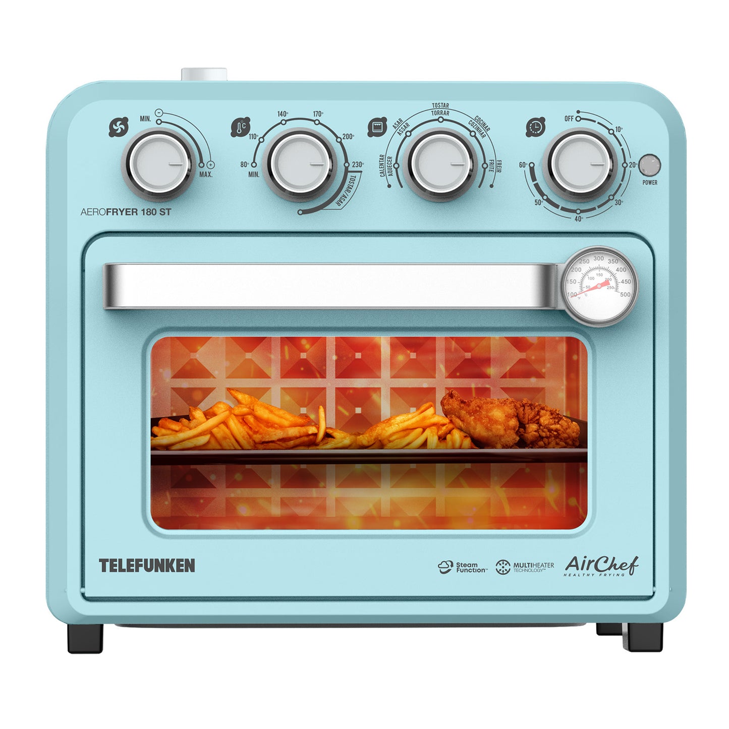 Horno Airfryer 180 Freidora de aire y vapor 18L Telefunker