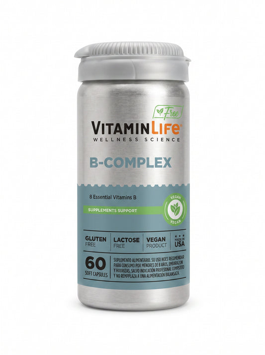 B complex Free Vitaminelife Libre de gluten y lactosa