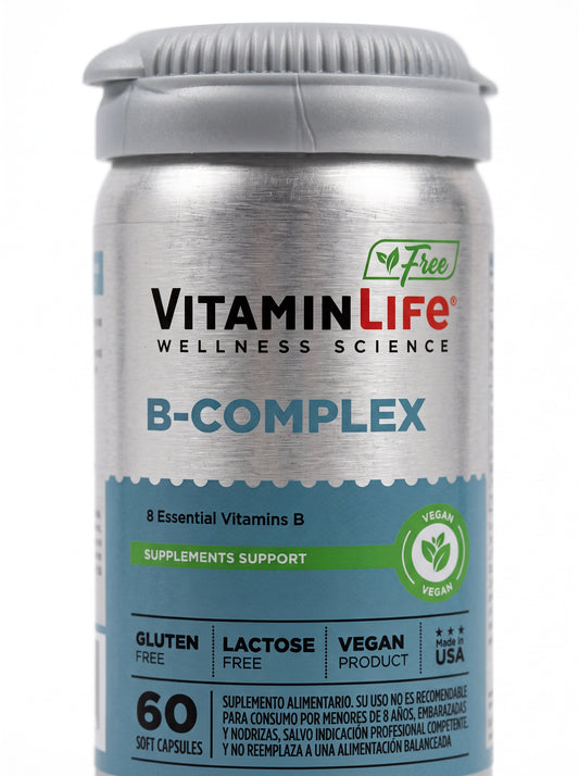 B complex Free Vitaminelife Libre de gluten y lactosa