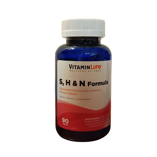 S H & N  Vitaminas Piel, uñas, cabello 90 cap Vitaminelife