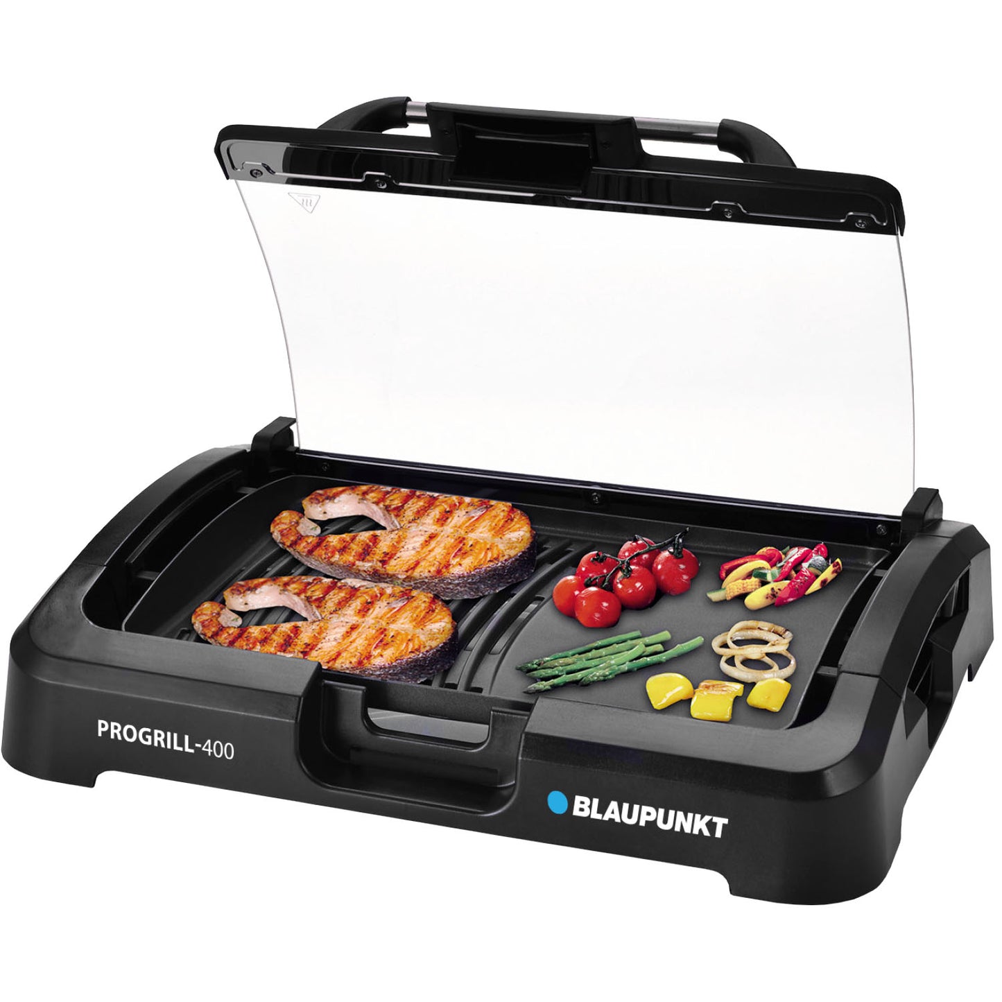 Parrilla Eléctrica ProGrill400 Tapa de vidrio Blaupunkt 2400w